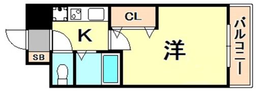エスリード三宮フラワーロードの間取り画像