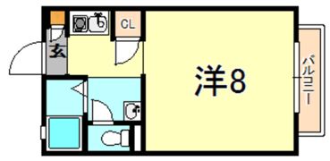 ルクレール芦屋の間取り画像