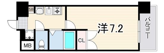 エステムコート三宮山手IIソアーレの間取り画像