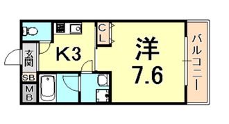 W.O.B.西宮レジデンスの間取り画像