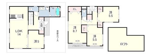 上大市2丁目戸建の間取り画像