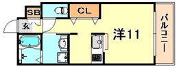 セジュール六甲道の間取り画像
