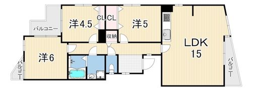 御影大蔵マンションの間取り画像