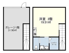 西宮今津山中町ガレージハウスの間取り画像