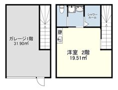 西宮今津山中町ガレージハウスの間取り画像