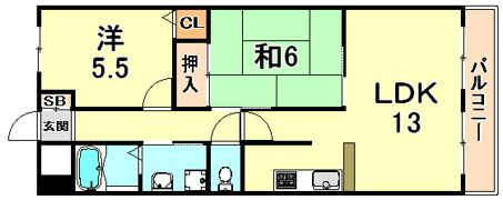 ベルベデール甲南の間取り画像