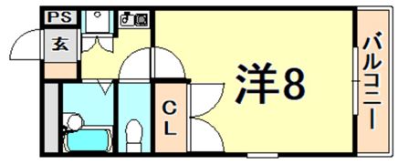 サンハイツ甲陽園の間取り画像