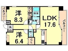 MINT甲子園三番町の間取り画像