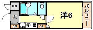 シャルマンフジ御影参番館の間取り画像