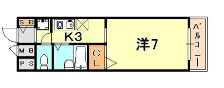 ステュディオ芦屋山手の間取り画像