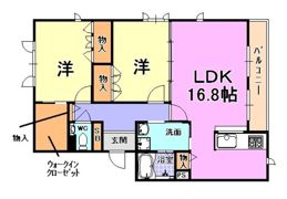 ノエ シャテル岩園Bの間取り画像