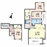 メゾン御影郡家之杜の間取り画像