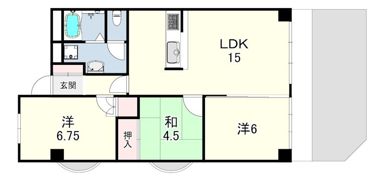 コスモハイツ甲子園の間取り画像