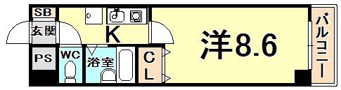 エスポワール西宮北口の間取り画像