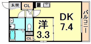 フジテラス甲東園の間取り画像