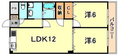 ラムール住吉の間取り画像