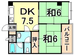コスモ・パレス甲東園の間取り画像