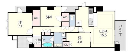 ジオ西宮北口 瓦林町の間取り画像
