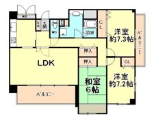 芦屋ガーデンの間取り画像