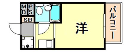 ライオンズマンション三宮の間取り画像