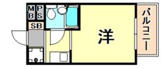 ライオンズマンション三宮の間取り画像