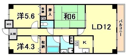 ドミールタワー幸大の間取り画像