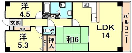 ルネ門戸の間取り画像
