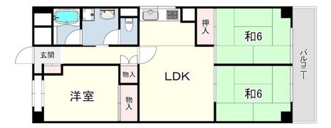 芦屋翠ヶ丘パークマンションの間取り画像
