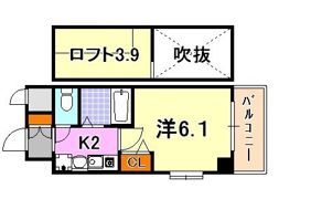 エステムコート神戸県庁前IIIフィエルテの間取り画像