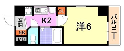 エステムコート神戸（ハーバーランド前）の間取り画像