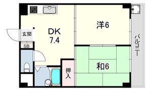 御影マンション東館の間取り画像