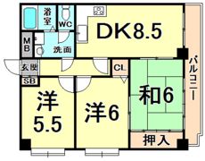 エクセレント甲子園11番館の間取り画像