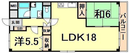 ベルヴィ甲東園の間取り画像