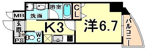 リエス尼崎東の間取り画像
