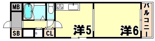 ビーハイツ北野の間取り画像