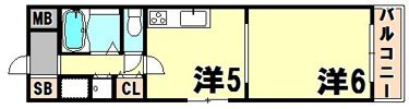 ビーハイツ北野の間取り画像