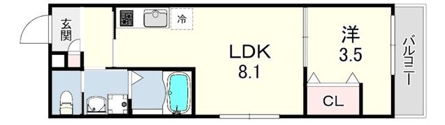 ALEGRIA西宮今津の間取り画像