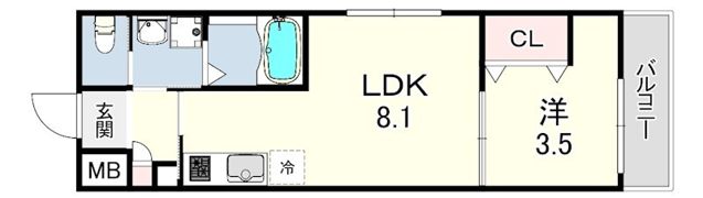 ALEGRIA西宮今津の間取り画像
