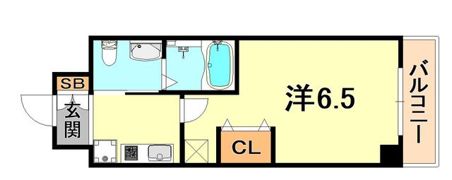 エステムプラザ神戸三宮ルクシアの間取り画像