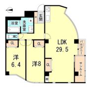 夙川ダイヤハイツの間取り画像