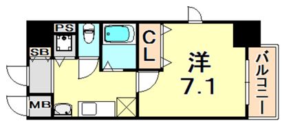 プレサンス神戸裁判所前デリシアの間取り画像