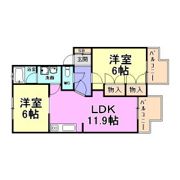 ヴィラ芦屋B棟の間取り画像
