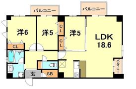 サンダーバード岡本の間取り画像
