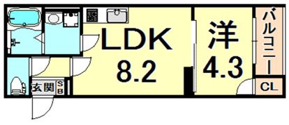 CIEL甲子園の間取り画像