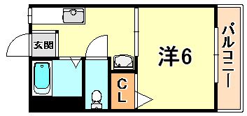 フレグランス六甲道の間取り画像