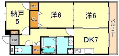 エスポワール六甲の間取り画像