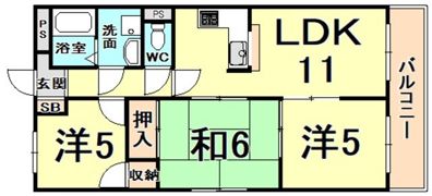 ソレアード上甲子園の間取り画像