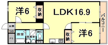 グロリオーサ甲東の間取り画像