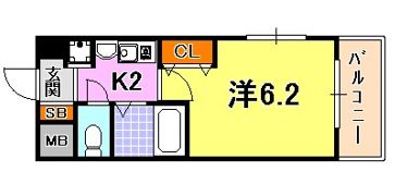 エステムコート神戸ハーバーランド前IIIコスタリティの間取り画像