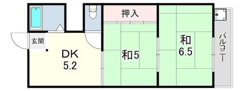 ハイツ丸岡の間取り画像